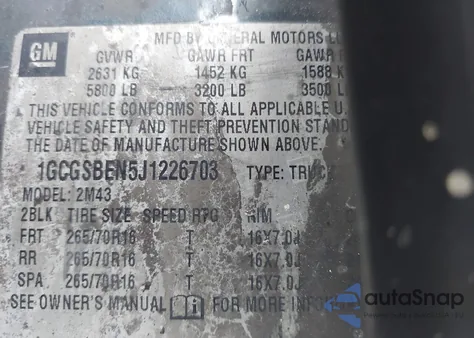 2018 Chevrolet Colorado Wt from USA, damaged, VIN 1GCGSBEN5J1226703